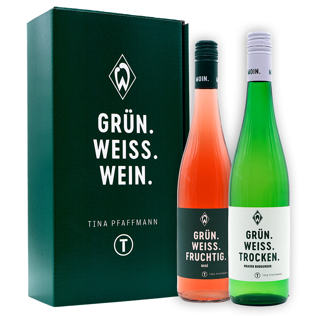 SV Werder Bremen - 2er Geschenkkarton mit 1 Flasche Rosè & 1 Flasche Grauer Burgunder